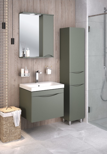 Тумба с умывальником Runo Афина 60 + Moduo 60