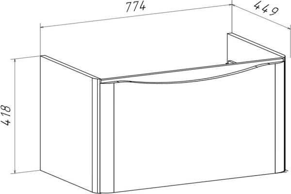 Тумба с умывальником Runo Тоскана 80 + Никсон 80