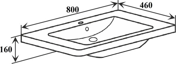 Тумба с умывальником Runo Тоскана 80 + Никсон 80