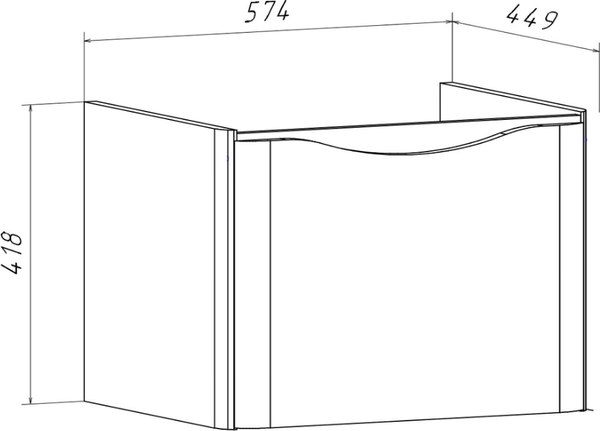 Тумба с умывальником Runo Тоскана 60 + Никсон 60