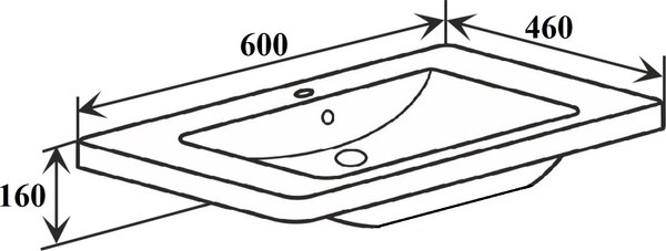 Тумба с умывальником Runo Тоскана 60 + Никсон 60