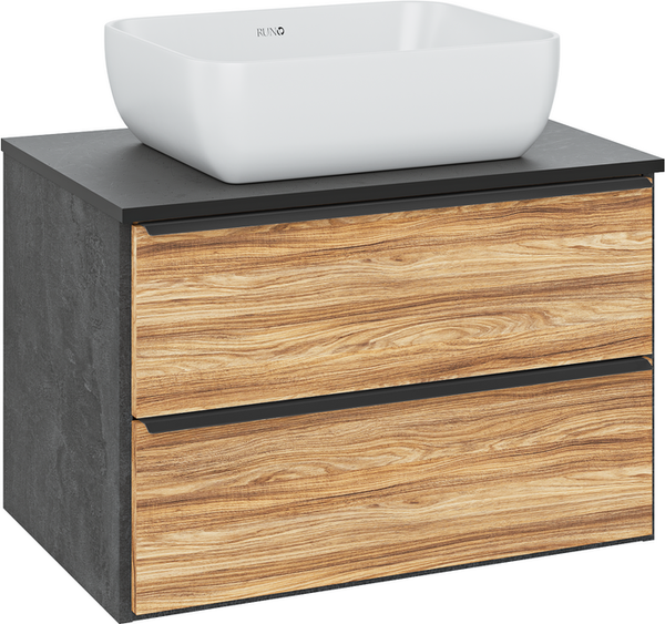 Тумба с умывальником Runo Мальта 70 + Cuatro 49x39