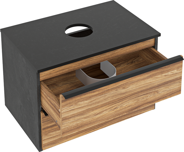 Тумба с умывальником Runo Мальта 70 + Cuatro 49x39