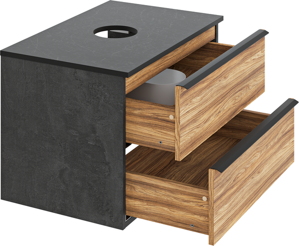 Тумба с умывальником Runo Мальта 70 + Cuatro 49x39