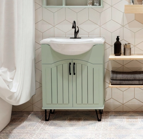 Тумба с умывальником Runo Марсель 65 + Классик 65 - фото