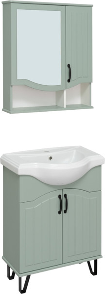 Тумба с умывальником Runo Марсель 65 + Классик 65