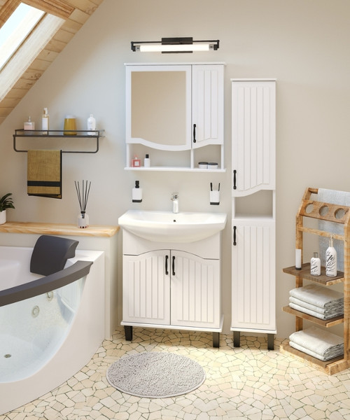 Тумба с умывальником Runo Марсель 65 + Классик 65 - фото