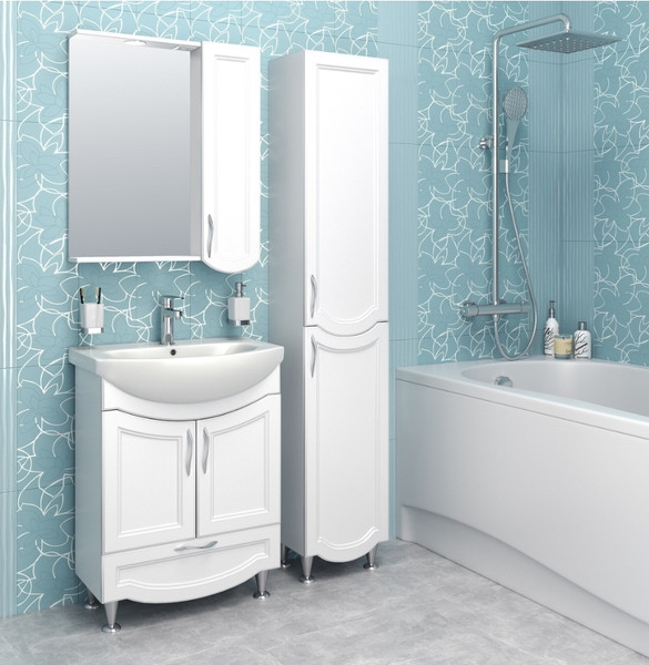 Тумба с умывальником Runo Неаполь 65 + Элеганс 65