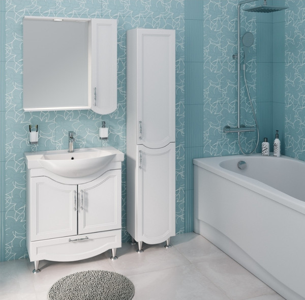 Тумба с умывальником Runo Неаполь 75 + Элеганс 75 - фото