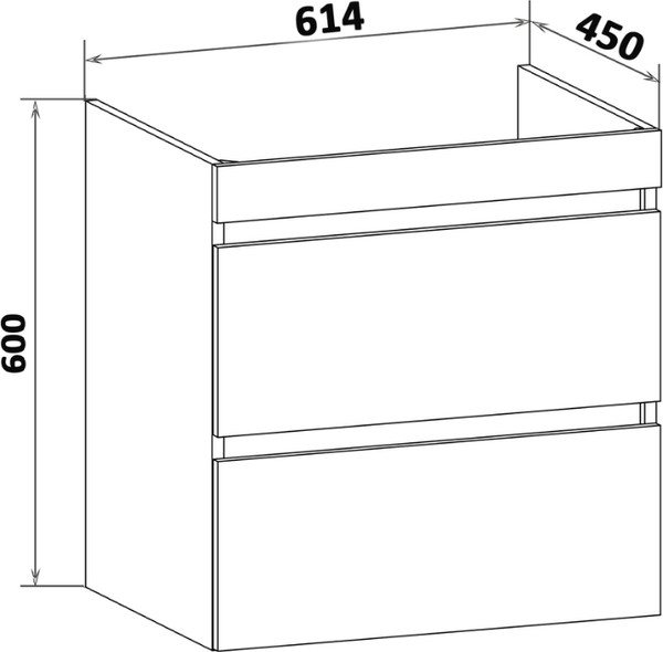 Тумба с умывальником Runo Манхэттен 65 + Оскар 65