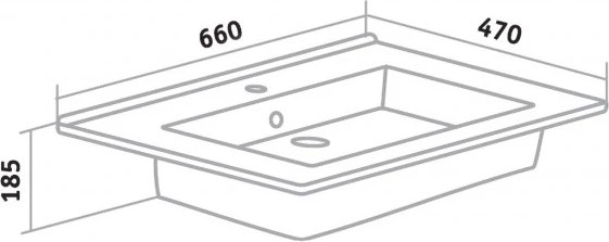 Тумба с умывальником Runo Манхэттен 65 + Оскар 65
