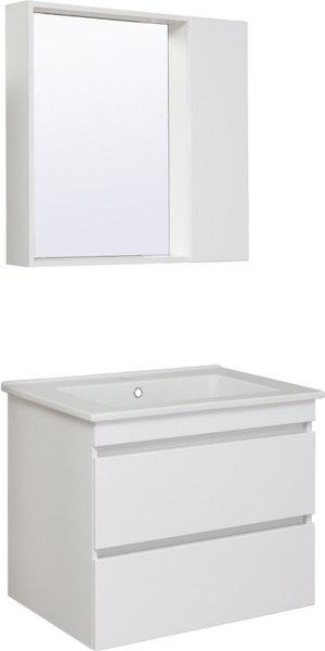 Тумба с умывальником Runo Манхэттен 75 + Оскар 75