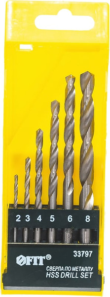 Набор сверл FIT По металлу HSS полированных / 33797 - фото