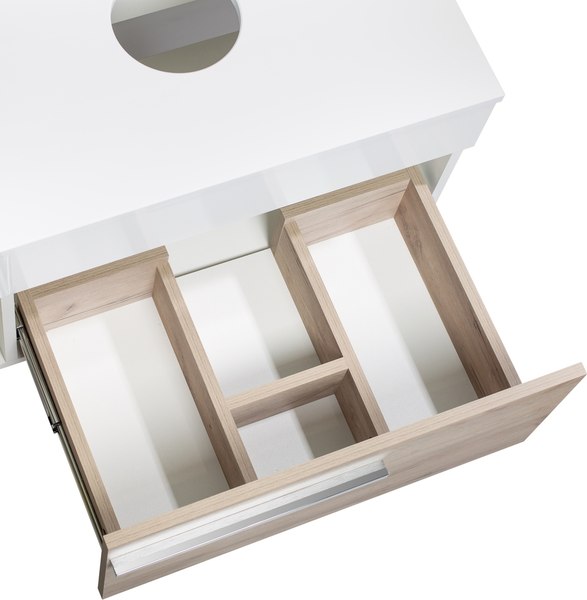 Тумба с умывальником Runo Вудлайн 65 + Cuatro 49x39