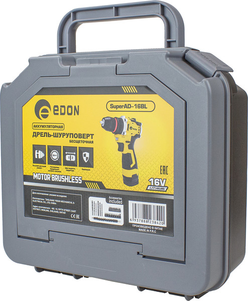 Аккумуляторная дрель-шуруповерт Edon Super AD-16BL