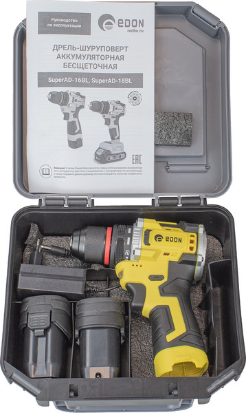Аккумуляторная дрель-шуруповерт Edon Super AD-16BL