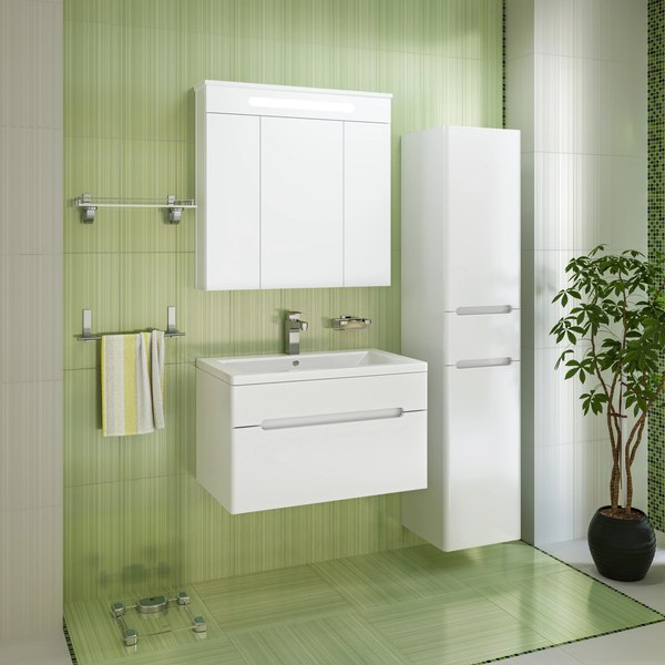 Тумба с умывальником Runo Парма 75 + Omega 75 - фото