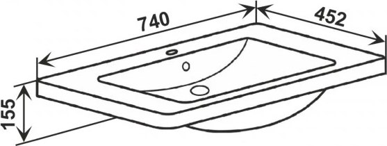 Тумба с умывальником Runo Парма 75 + Omega 75