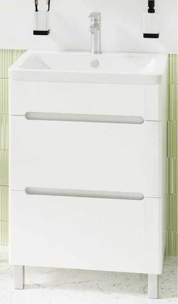 Тумба с умывальником Runo Парма 60 + Omega 60 - фото