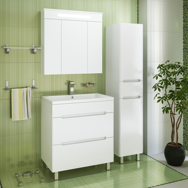 Тумба с умывальником Runo Парма 75 + Omega 75 - фото