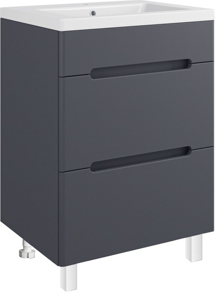 Тумба с умывальником Runo Парма 60 2 ящика + Omega 60