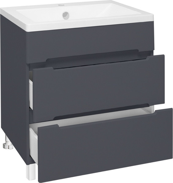 Тумба с умывальником Runo Парма 60 2 ящика + Omega 60