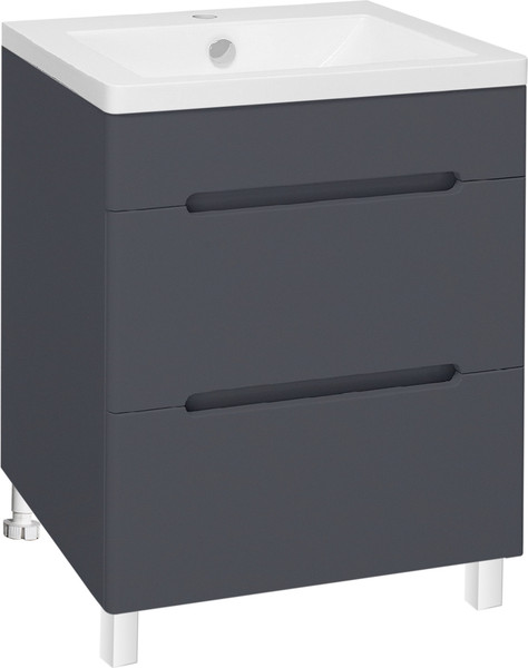 Тумба с умывальником Runo Парма 60 2 ящика + Omega 60