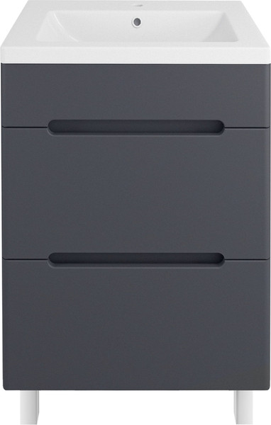 Тумба с умывальником Runo Парма 60 2 ящика + Omega 60