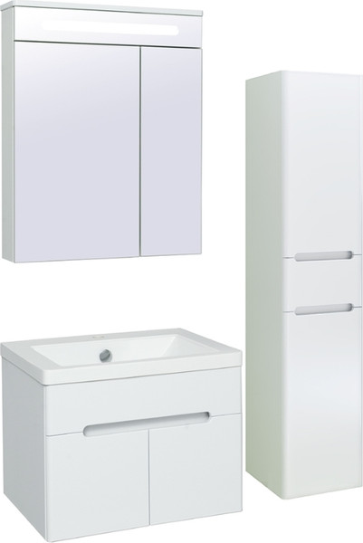 Тумба с умывальником Runo Парма 60 2 двери + Omega 60