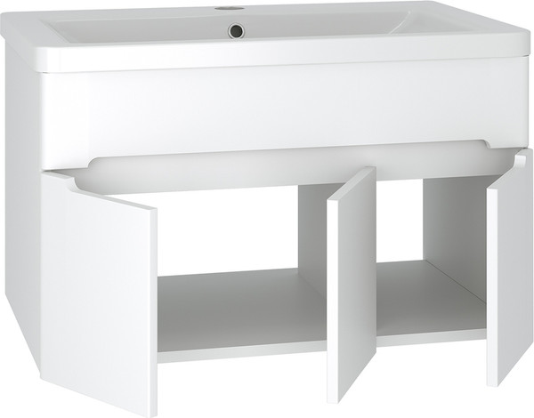 Тумба с умывальником Runo Парма 75 3 двери + Omega 75