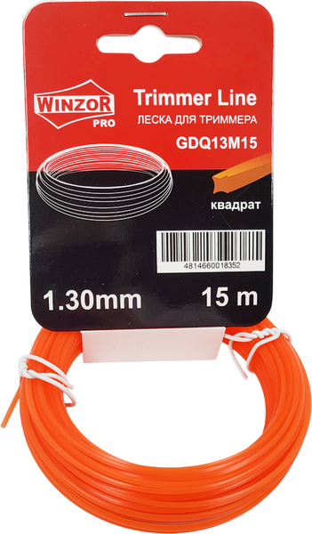 Леска для триммера Winzor Pro 1.30мм квадрат / GDQ13M15 - фото