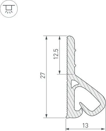 Профиль для светодиодной ленты Arlight STRETCH-WALL-TEXTILE-2600 / 039518