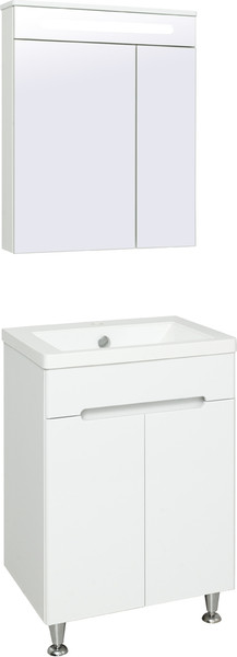 Тумба с умывальником Runo Парма 60 2 двери + Omega 60