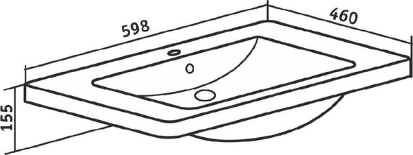 Тумба с умывальником Runo Парма 60 2 двери + Omega 60