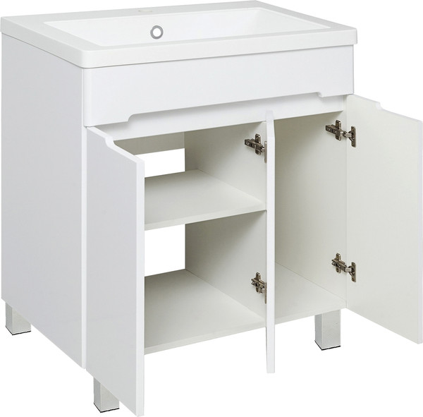 Тумба с умывальником Runo Парма 75 3 двери + Omega 75