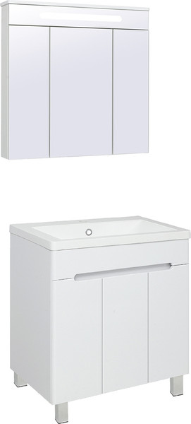 Тумба с умывальником Runo Парма 75 3 двери + Omega 75