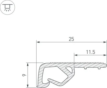 Профиль для светодиодной ленты Arlight STRETCH-CEIL-TEXTILE-2600 / 039517