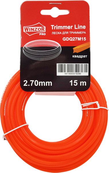 Леска для триммера Winzor Pro 2.70мм квадрат / GDQ27M15 - фото
