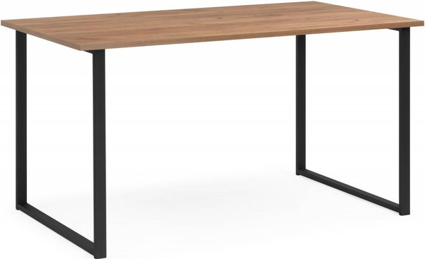 Обеденный стол Notta Лиман 117х77 / 615151 (дуб крафт золотой/черный матовый)