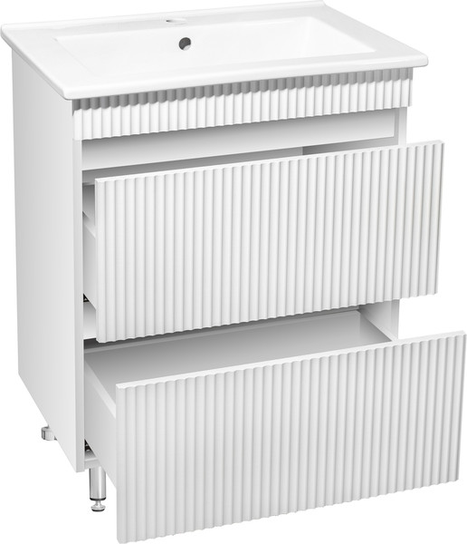 Тумба с умывальником Runo Модена 65 + Оскар 65