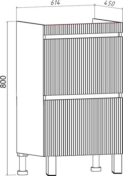 Тумба с умывальником Runo Модена 65 + Оскар 65