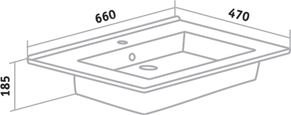 Тумба с умывальником Runo Модена 65 + Оскар 65