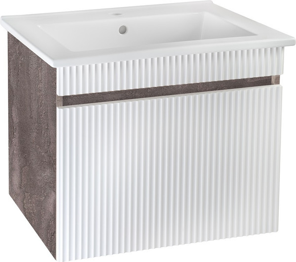 Тумба с умывальником Runo Модена 65 + Оскар 65