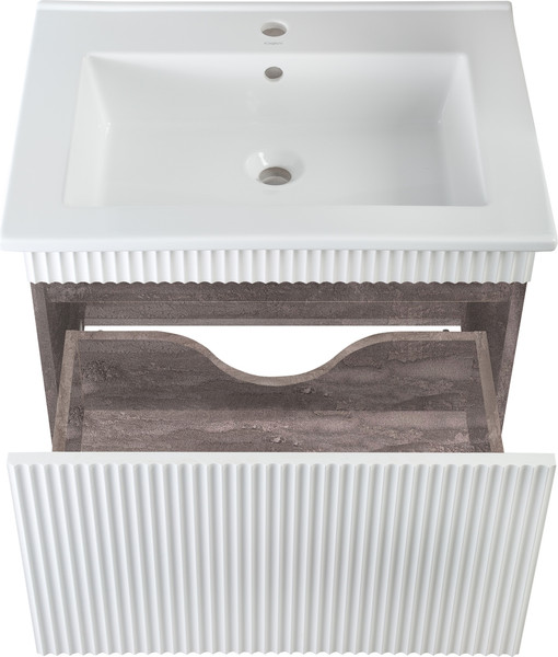 Тумба с умывальником Runo Модена 65 + Оскар 65