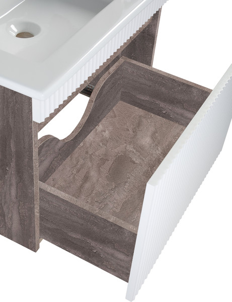 Тумба с умывальником Runo Модена 65 + Оскар 65