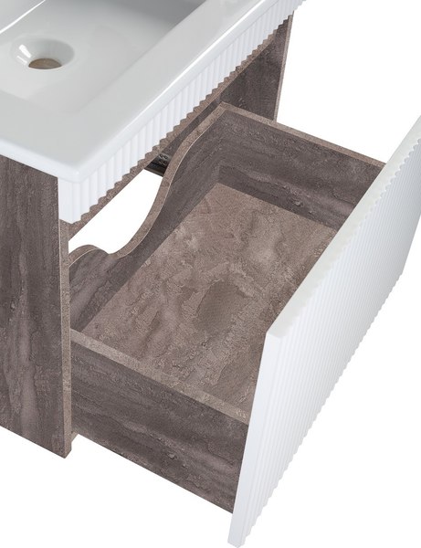 Тумба с умывальником Runo Модена 75 + Оскар 75