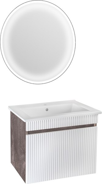 Тумба с умывальником Runo Модена 75 + Оскар 75