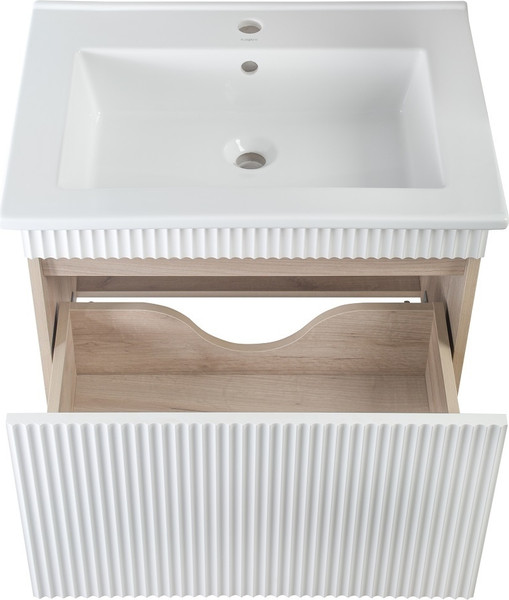 Тумба с умывальником Runo Модена 65 + Оскар 65