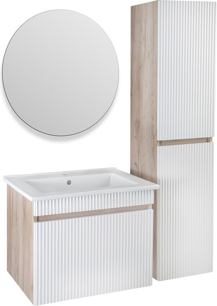 Тумба с умывальником Runo Модена 65 + Оскар 65