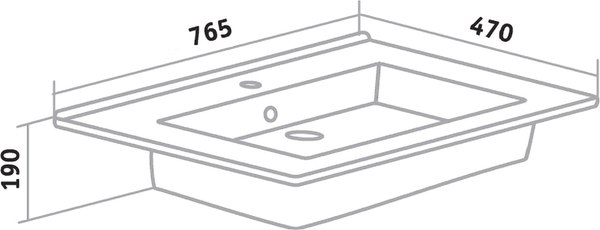 Тумба с умывальником Runo Модена 75 + Оскар 75
